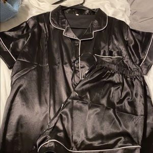 Silk black pj set - NEVER WORN